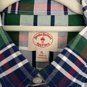 Brooks Brothers - Men’s Button Up - Red Fleece Shirt - XL